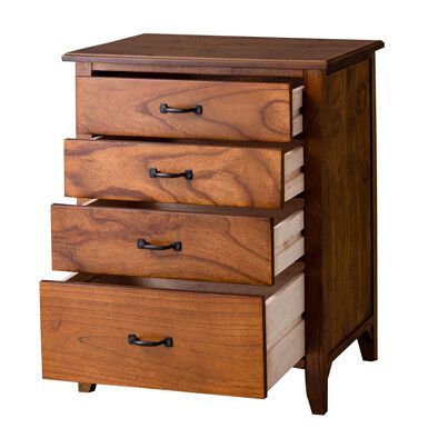 天然木 アンティーク調 4段ミニチェスト 幅60cm