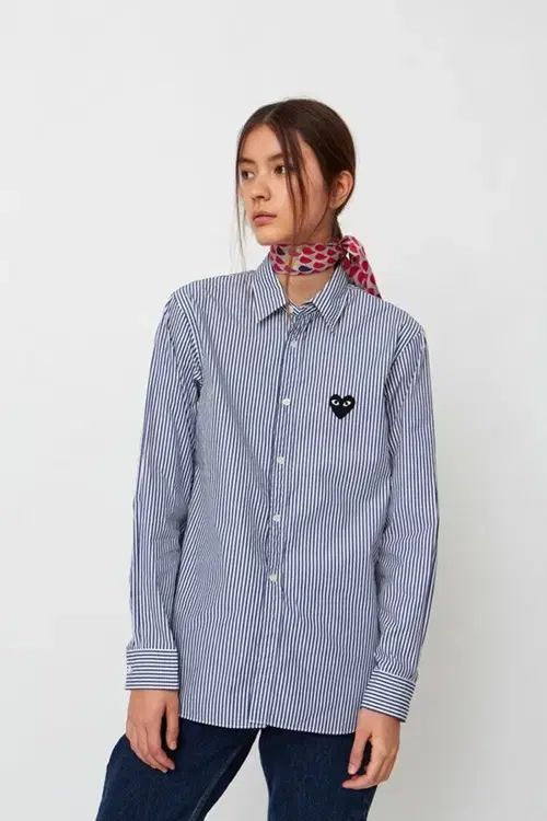 COMME des GARCONS コム デ ギャルソン ストライプ シャツ L 兼用