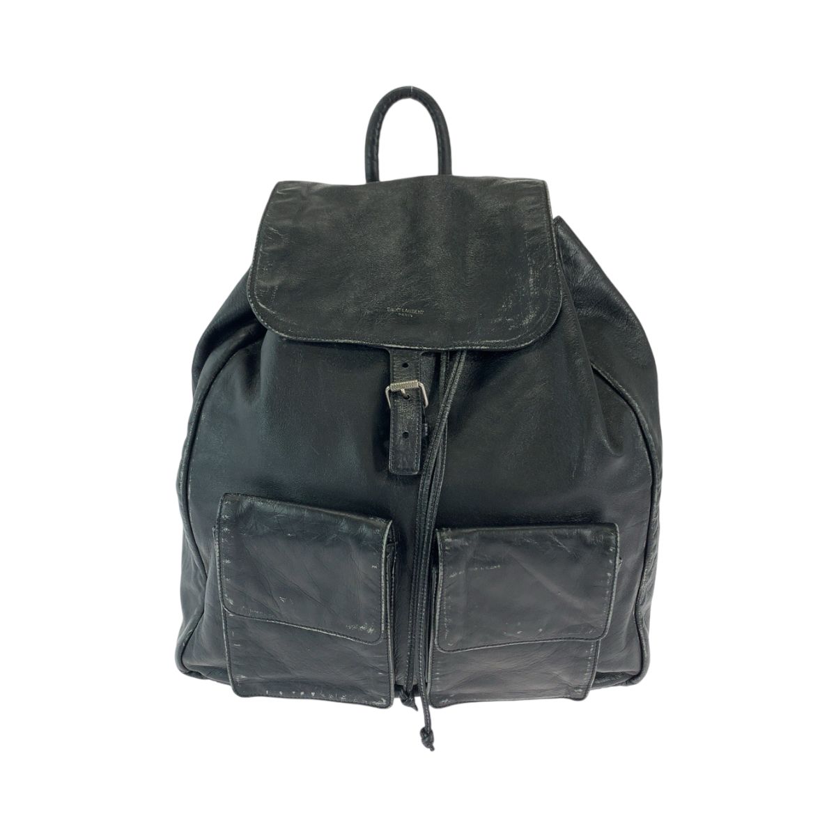 美品 SAINT LAURENT PARIS サンローランパリ ブラック 黒 シルバー金具