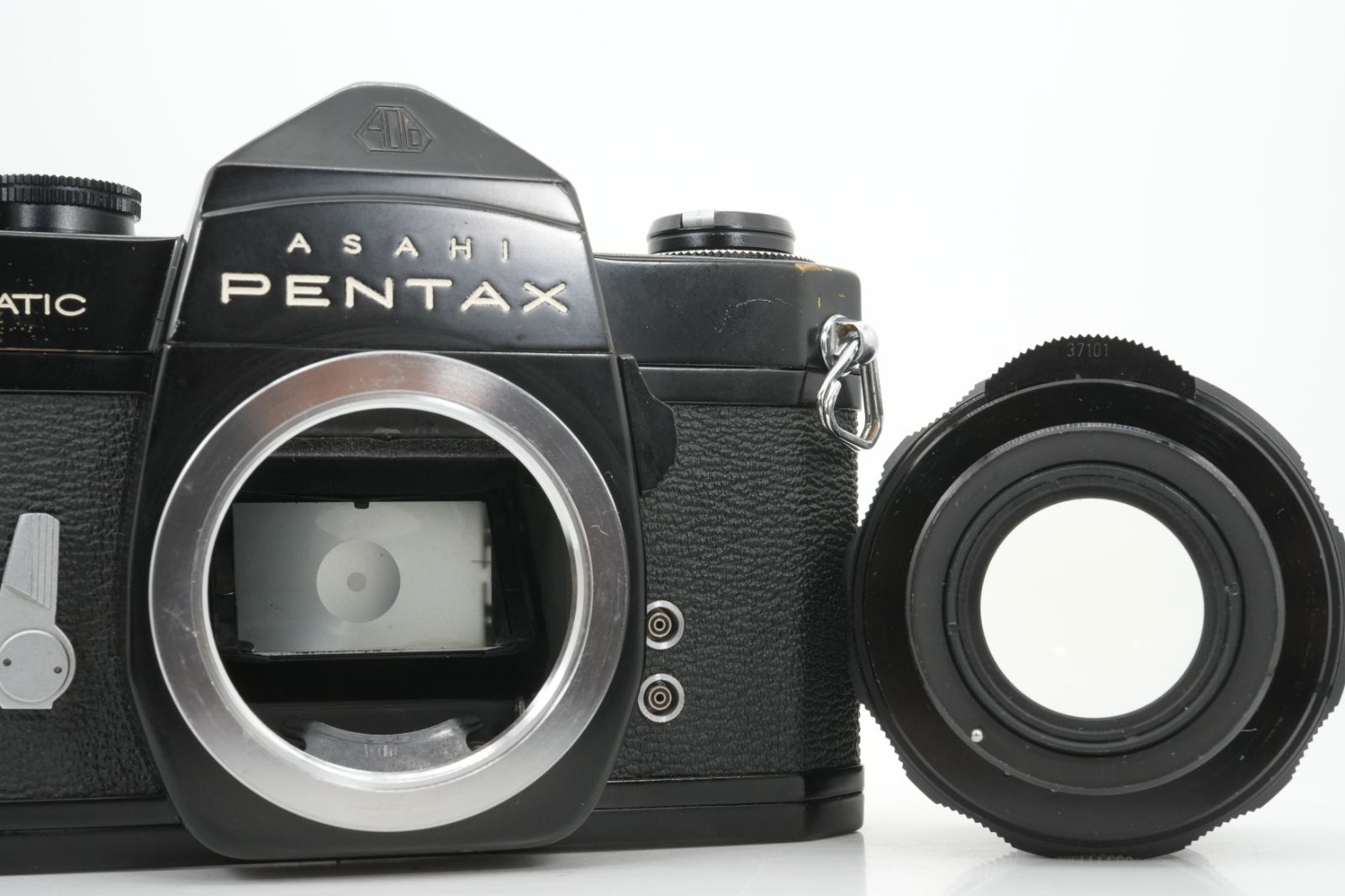 良品 ASAHI PENTAX SPOTMATIC SP ブラック 一眼レフイルムカメラ Super TAKUMAR 55ｍｍ f1.8 標準 単焦点 マニュアル オールドレンズ