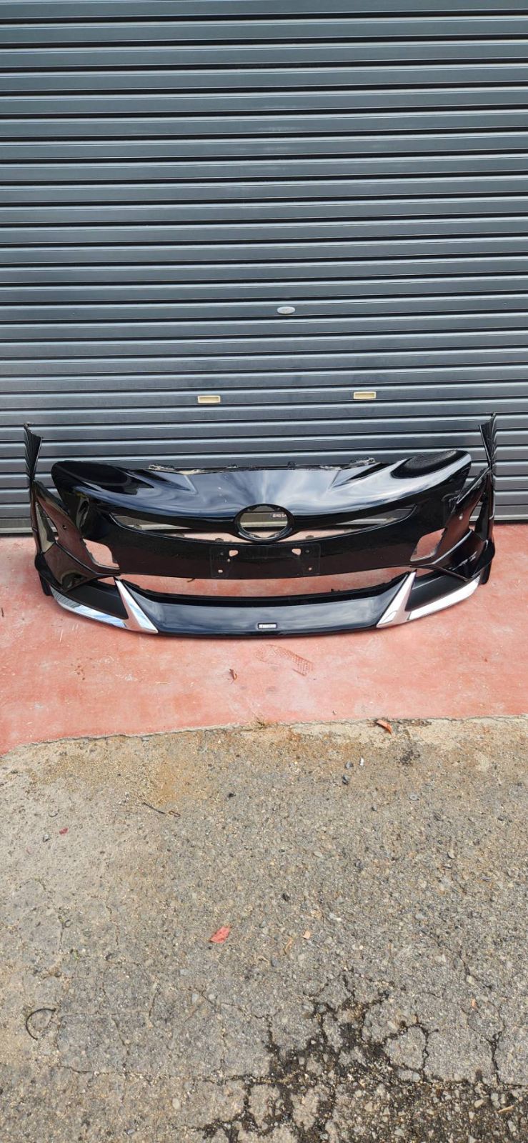 プリウス 50系 ZVW50 ZVW51 ZVW55 前期 純正 フロントバンパー モデリスタ フロントスポイラー付 218 ブラック