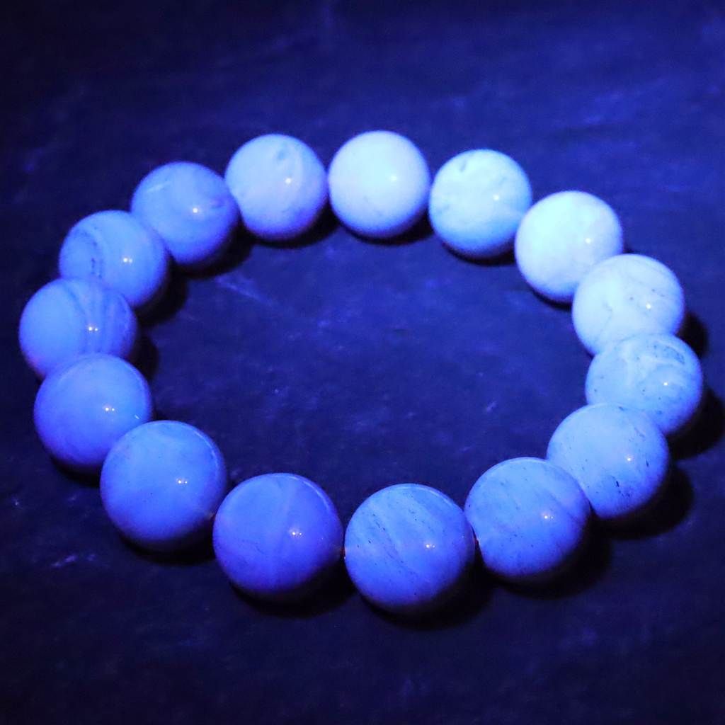 天然琥珀 ミャンマー産 レッドブルーアンバー 12.5mm玉ブレスレット