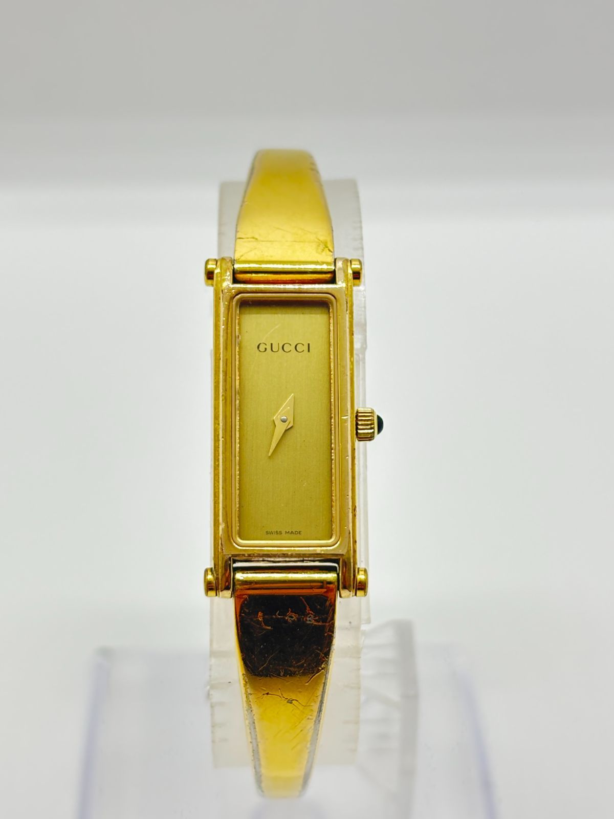 GUCCI グッチ 1500L ゴールド バングルウォッチ クォーツ レディース