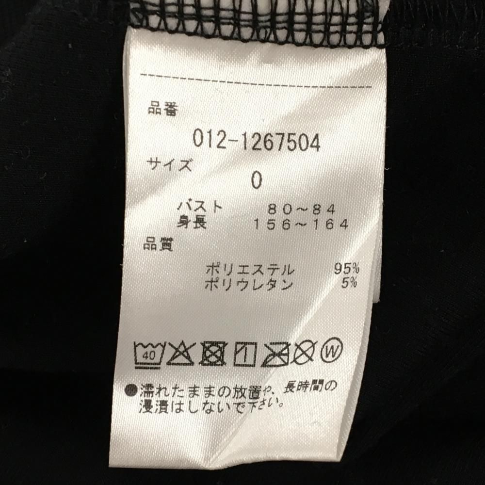 ニューバランスゴルフ 長袖ハイネックシャツ 黒×白 ロゴプリント