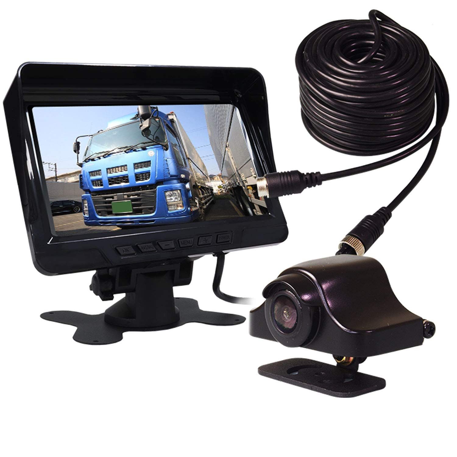 リアカメラ AHD 4ピン IPS バック連動 2系統 バックカメラ 正像 鏡像 7インチ 12V 24V オンダッシュモニター トラック対応 SV3-TK701-S01