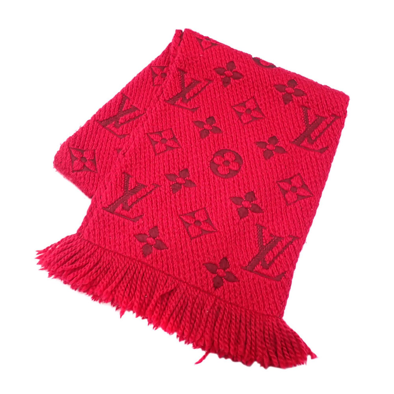ルイ ヴィトン Louis Vuitton ルイ ヴィトン マフラー エシャルプ マニア レディース レッド 赤 ウール他 413287
