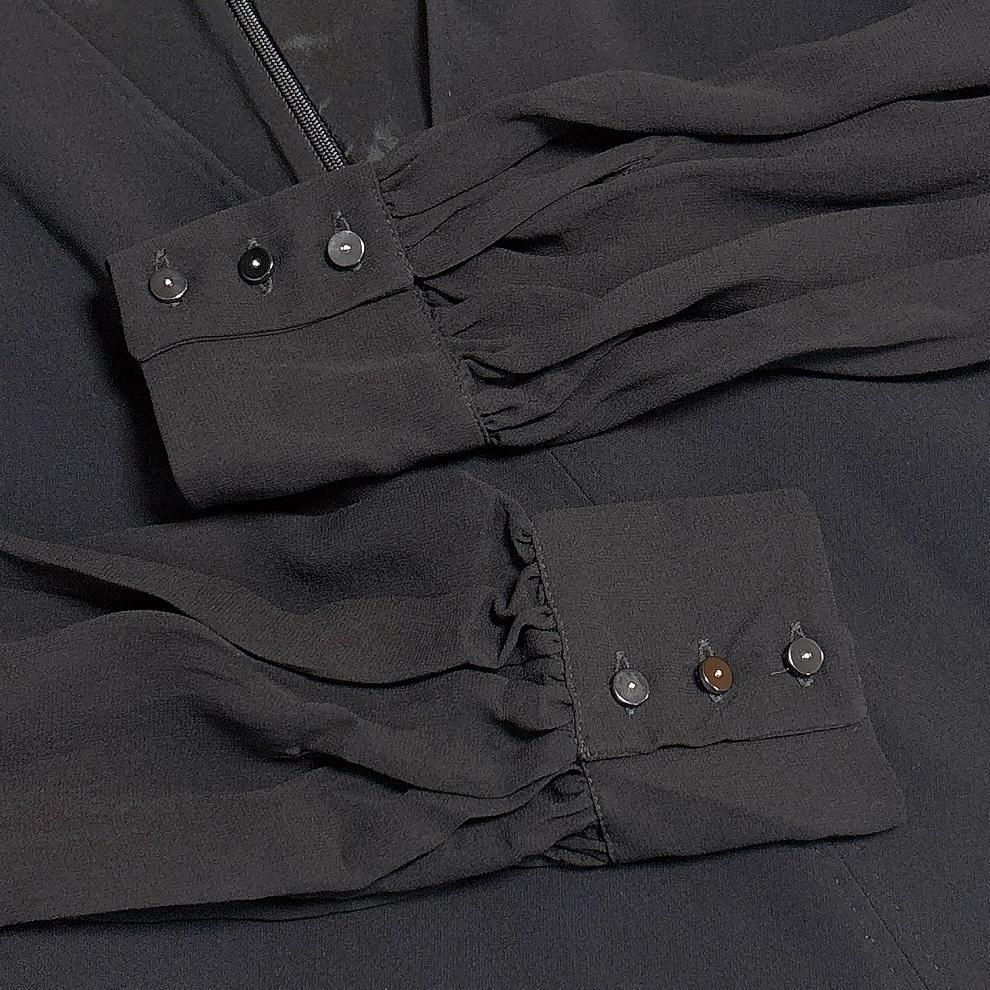 長袖ワンピース 腕シアー