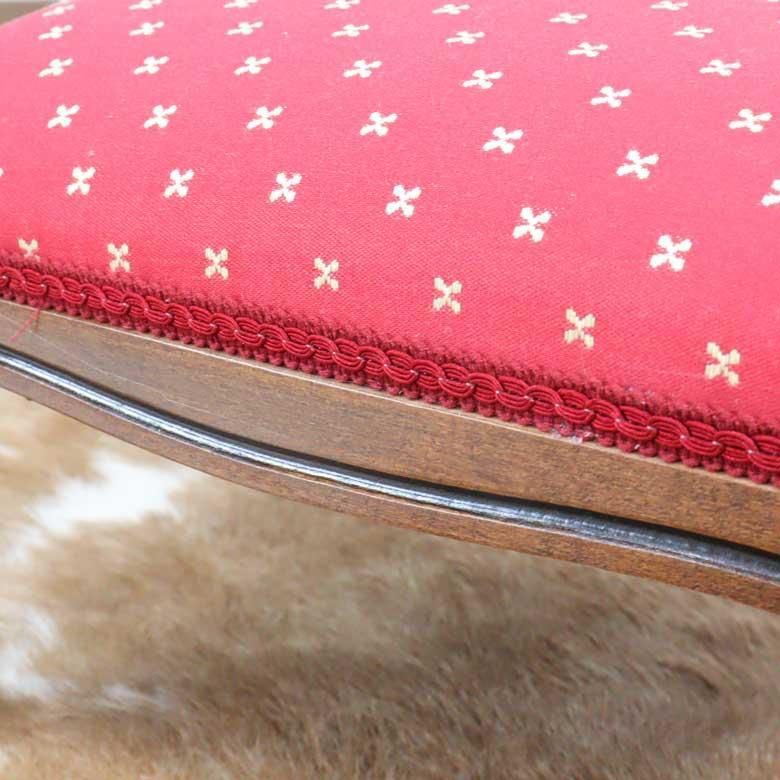 イタリア フットスツール 猫脚 レッド 補助椅子 玄関用 最も安い 完成