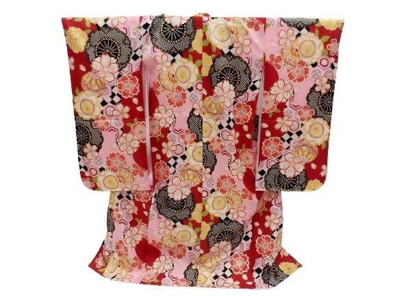 正絹 着物 七五三 7歳 女の子 四つ身 手毬 子供 【公式通販】