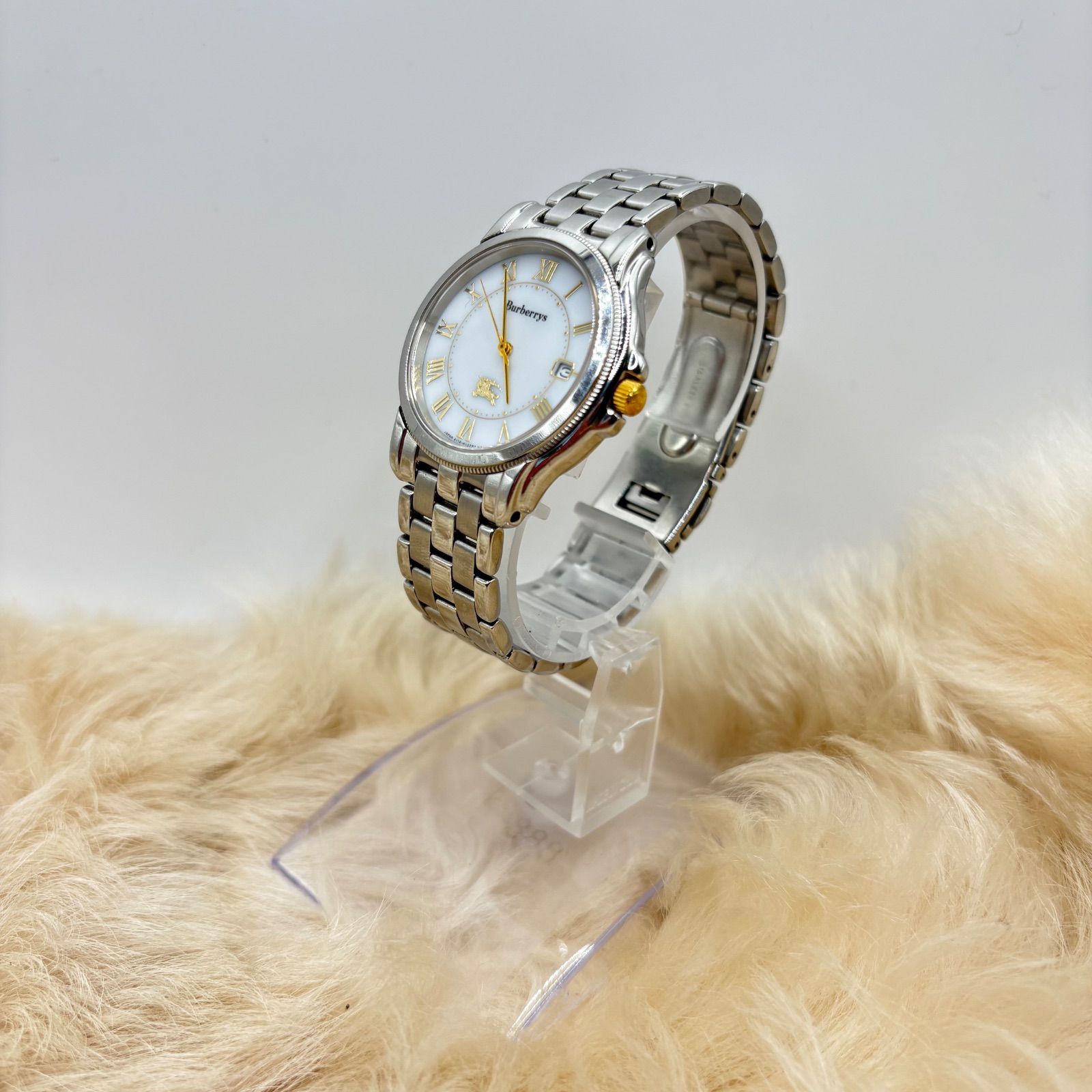 稼働品 Burberrys バーバリー 希少 ソーラー 腕時計 A1114-HO7383 