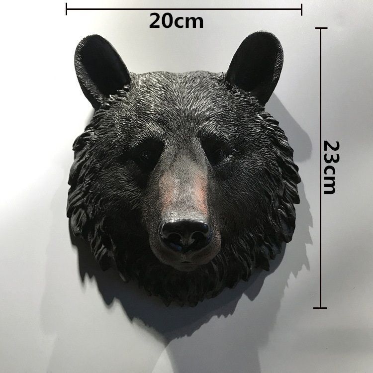 レプリカ動物ヘッドウォールマウント 熊 くま クマ くまの頭 動物 頭 インテリア 壁面インテリア フェイク剥製 ジャングル アフリカ 獣壁装飾  壁装飾 壁面装飾 - メルカリ