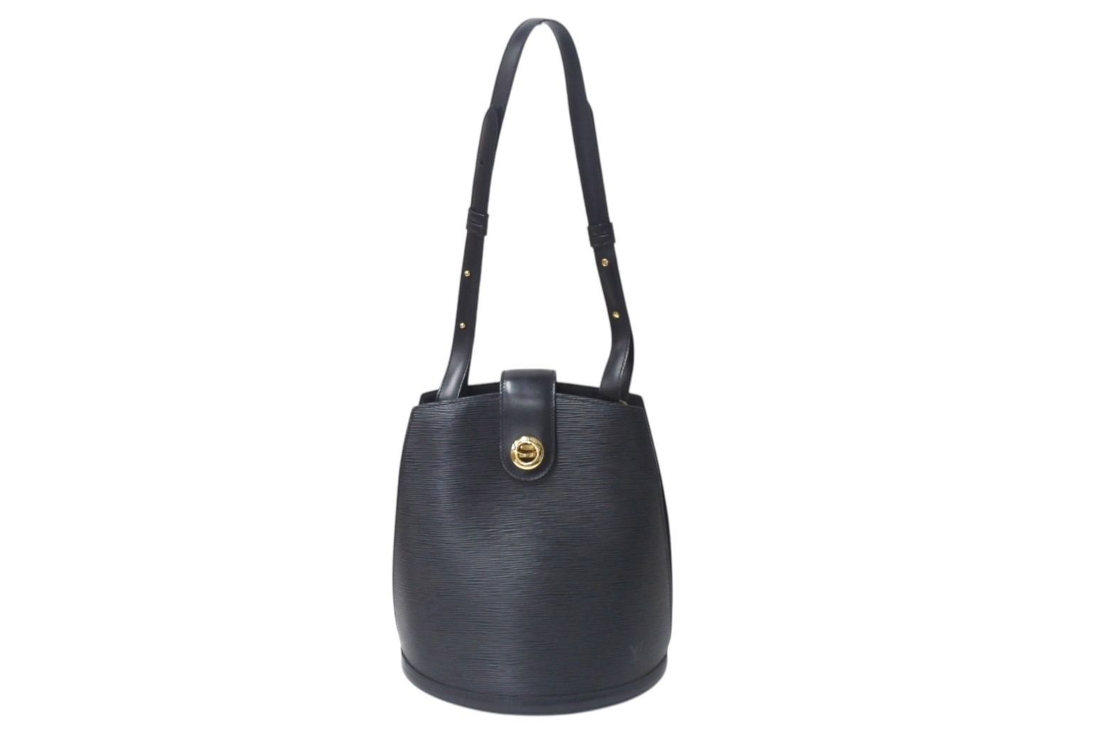 LOUIS VUITTON ルイヴィトン LV クリュニー ショルダーバッグ M52252 エピレザー ブラック ゴールド金具 4b001203