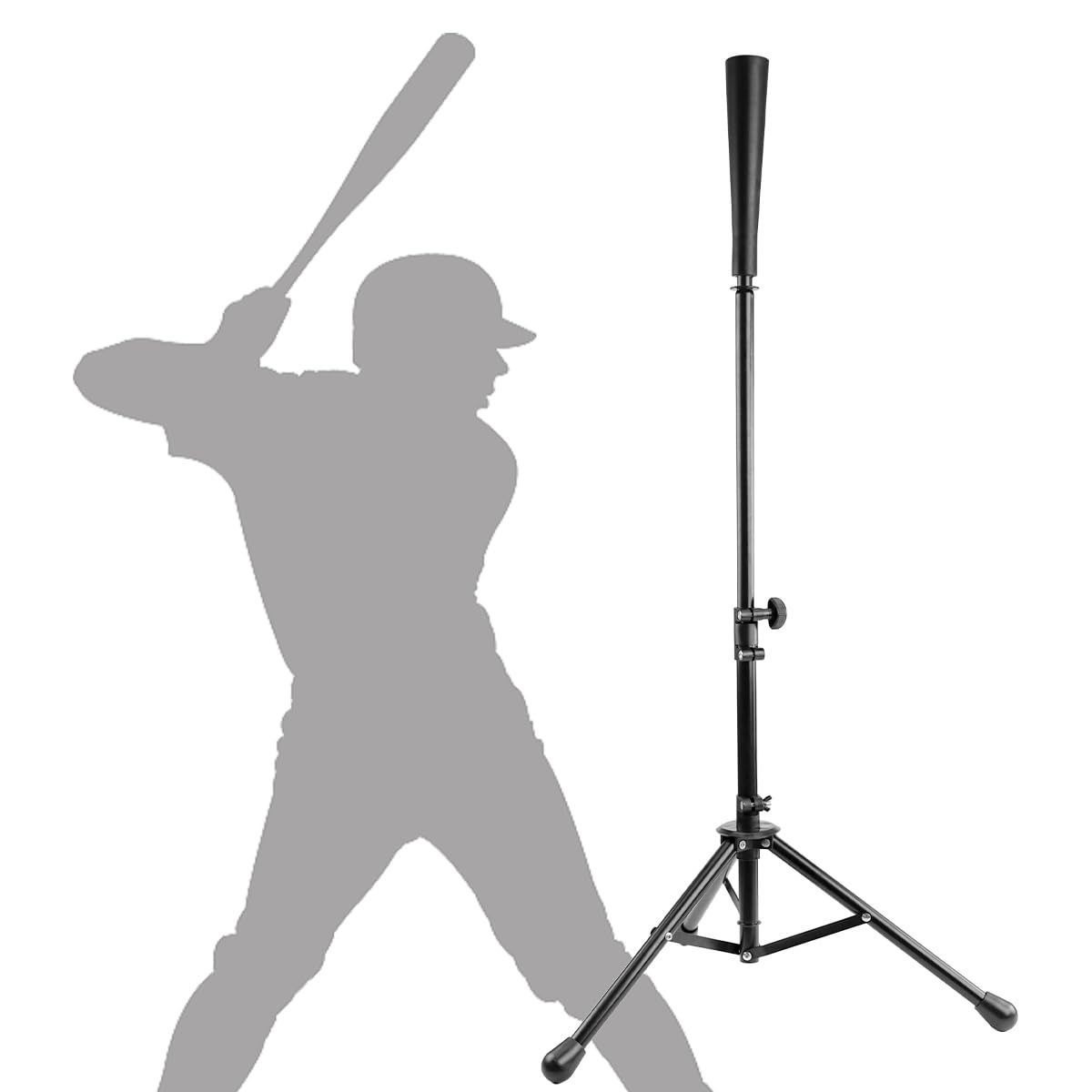 【数量限定】Cyfie 野球 バッティングティー スタンド 【汎用交換ゴム販売】置きティー 野球練習 折り畳み 持ち運び便利 硬式/軟式球/ソフトボール バッティングトレーニング 兼用 高さ調整
