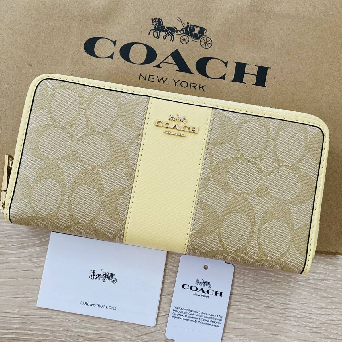 ☆ COACH コーチ 長財布 52859 シグネチャー ラウンドジップウォレット