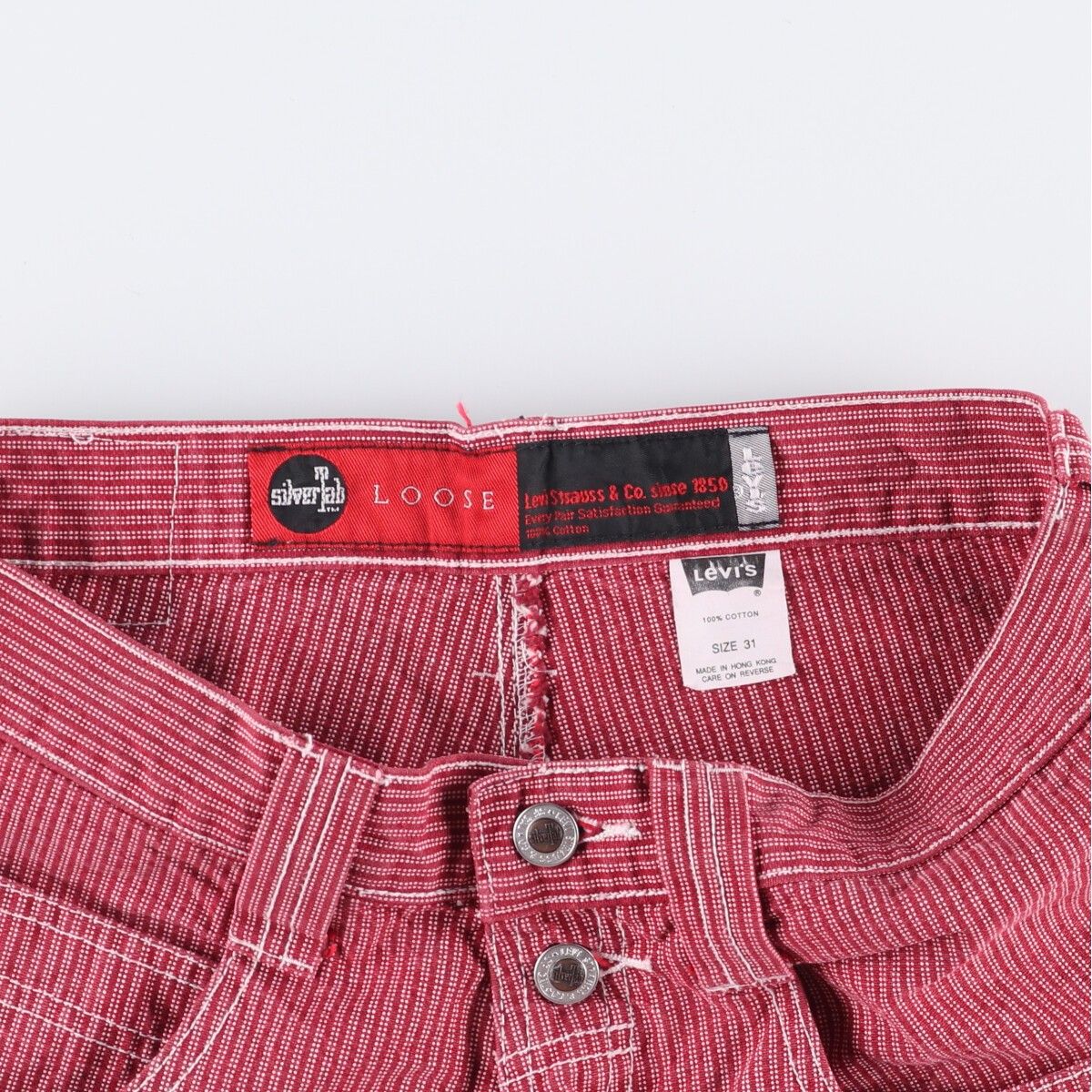 古着 リーバイス Levi s SILVER TAB シルバータブ LOOSE ルーズ ストライプ柄 デニムペインターショーツ ハーフパンツ eaa587958 KIN-KAAI_COM