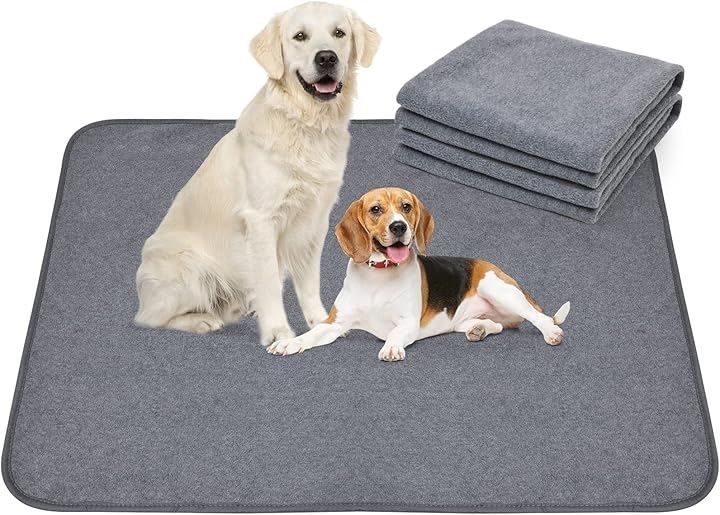 LOOBANI 洗えるペットシーツ ペットマット おしっこマット ペット用 トイレ グレー 92x182CM 2枚 グレー
