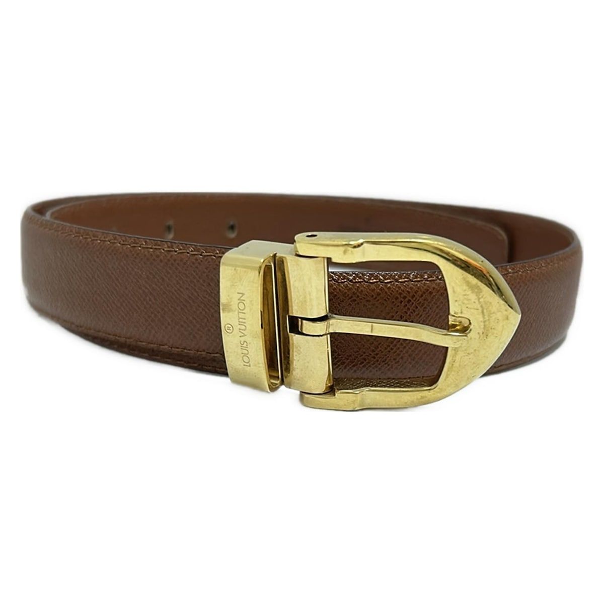 LOUIS VUITTON ルイヴィトン ベルト タイガ 85|34 サンチュールクラシック ブラウン レザー