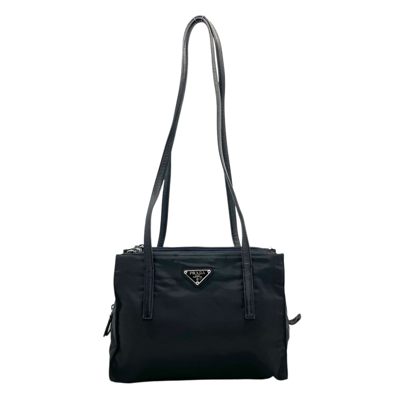 美品 PRADA プラダ トートバッグ ブラック 黒 ナイロン 肩掛け  