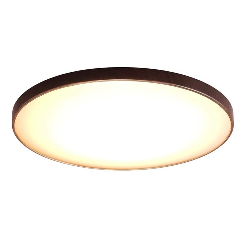 【節電対策】 AGLED LEDシーリングライト 調光調色 6畳 (日本照明工業会基準) 3300lm ウッドフレーム ダークブラウン 木目 直径45cm リモコン付き アイリスオーヤマ 常夜灯 タイマー付(10分/30分) 明