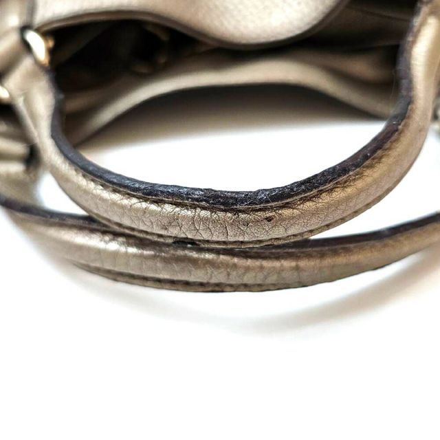 【極美品】GUCCI グッチ インターロッキング ソーホー タッセルチャーム 中古 グッチ ソーホー ミニ ショルダーバッグ グレー カーフ