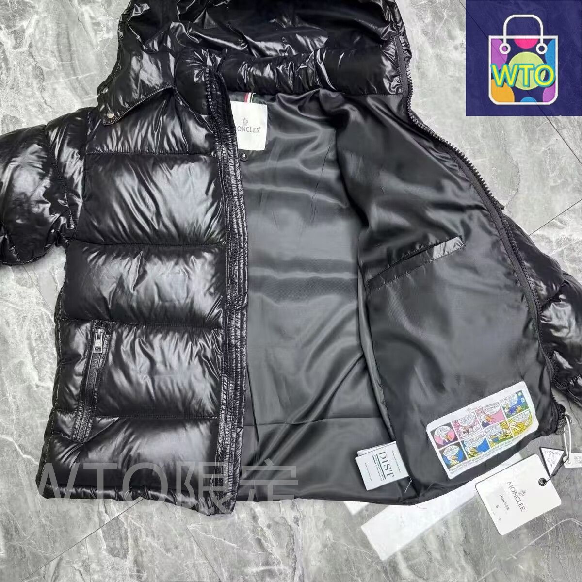 【MONCLER】【モンクレール】ダウンジャケット 山羊 ラビット 黒 1 モンクレール】山羊 ラビット ダウンジャケット 黒