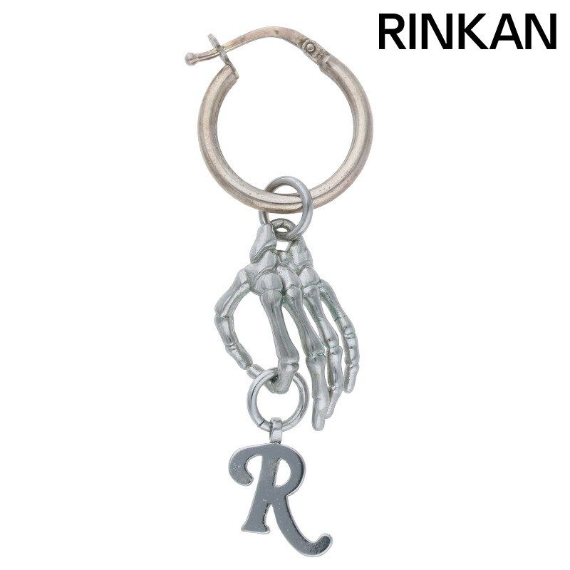 ラフシモンズ 22SS SKELETON HAND HOLDING SILVER EARRINGS 221-995  