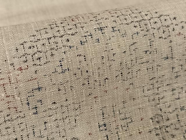 平和屋着物○本場結城紬 重要無形文化財 飛び亀甲 亀甲絣 奥順謹製  