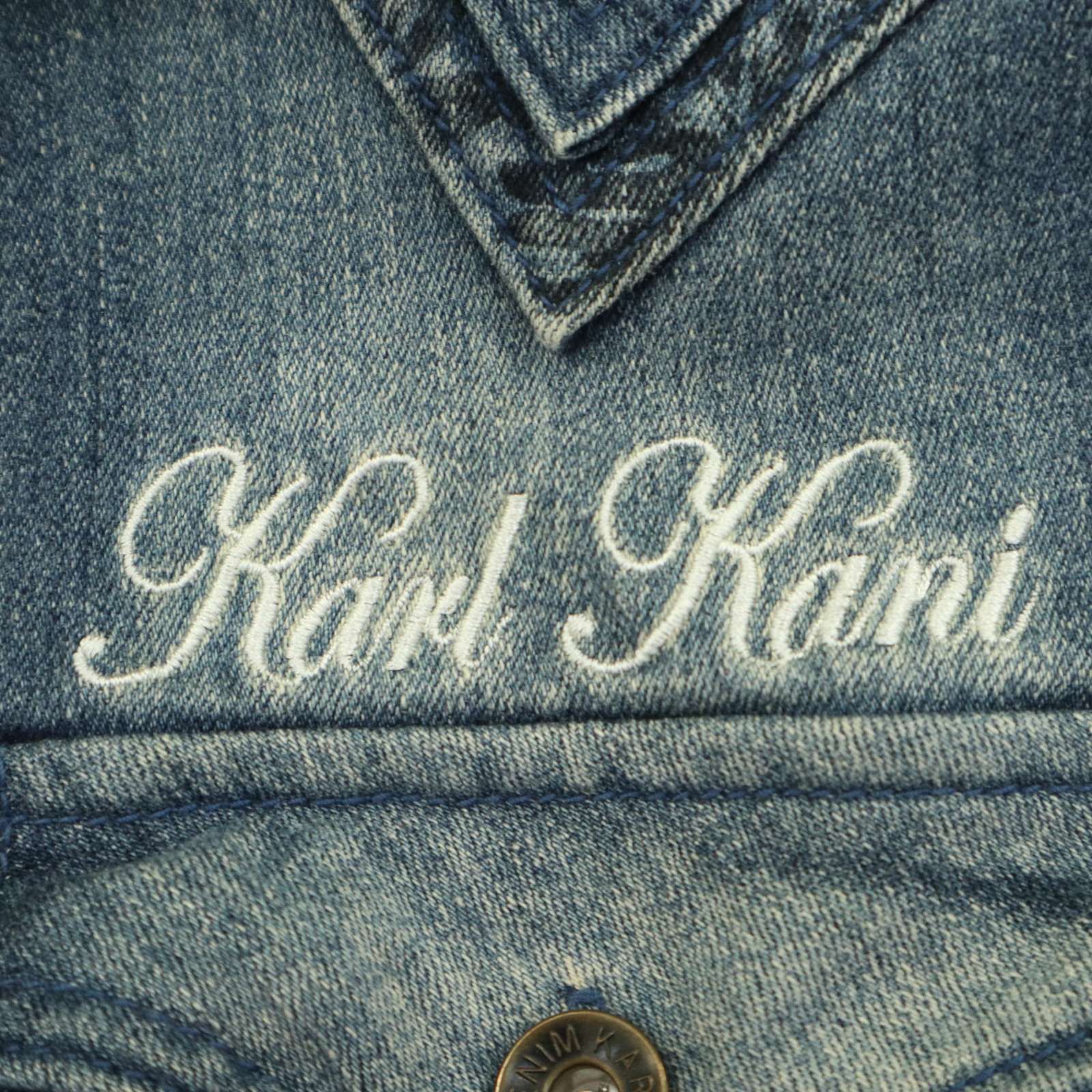 Karl Kani カールカナイ 春夏 ストレッチ☆ ロゴ刺繍 USED加工