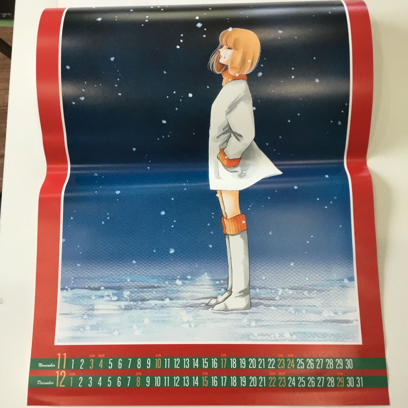 ★希少!!!篠原千絵『海の闇、月の影1991年カレンダー』少女コミック★ 篠原千絵 漫画作品「海の闇、月の影」 1991年 カレンダー - メルカリ