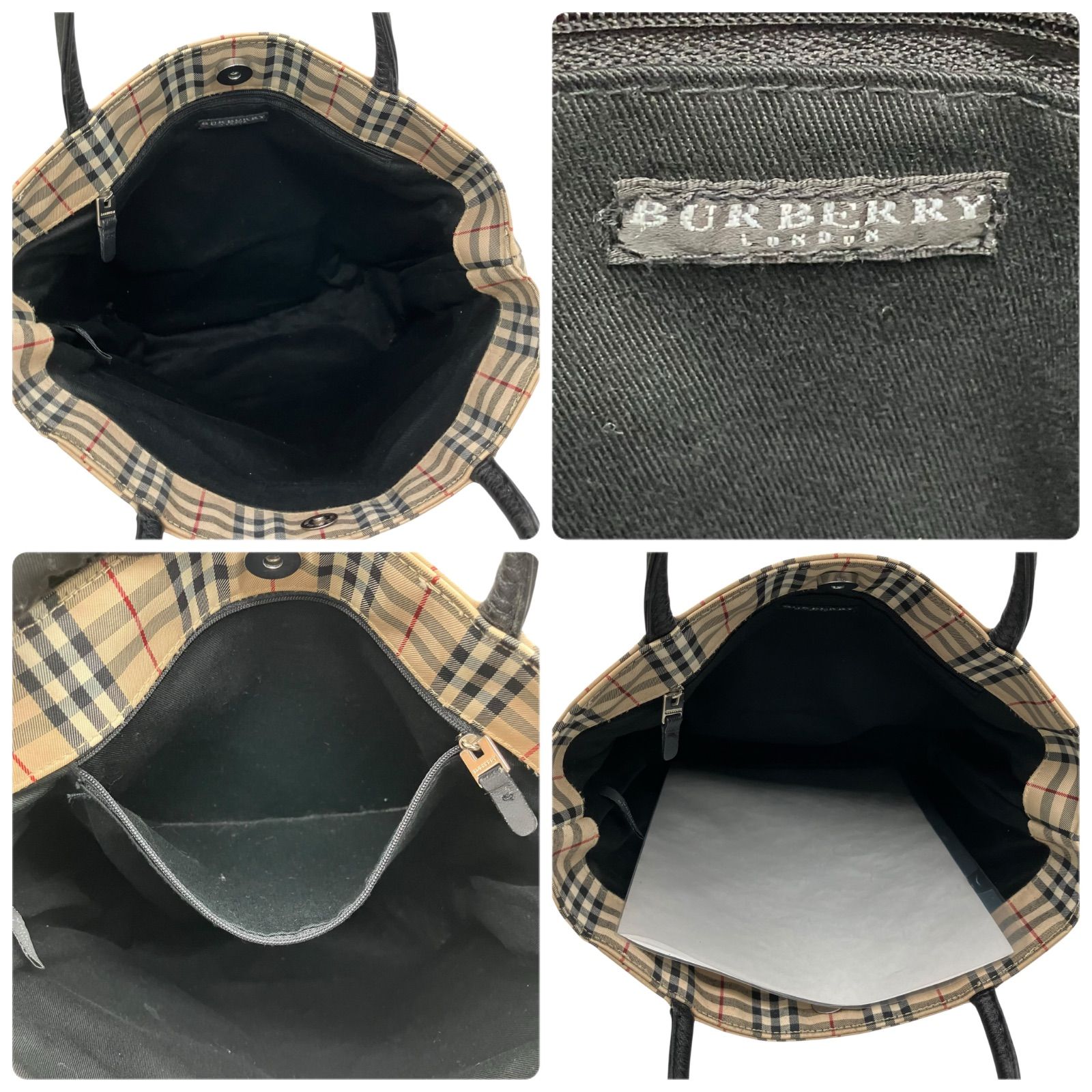 【希少】BURBERRY ノバチェック キャンバス×レザー ミニハンドバッグ BURBERRY BURBERRY/バーバリー ノヴァチェック キャンバス