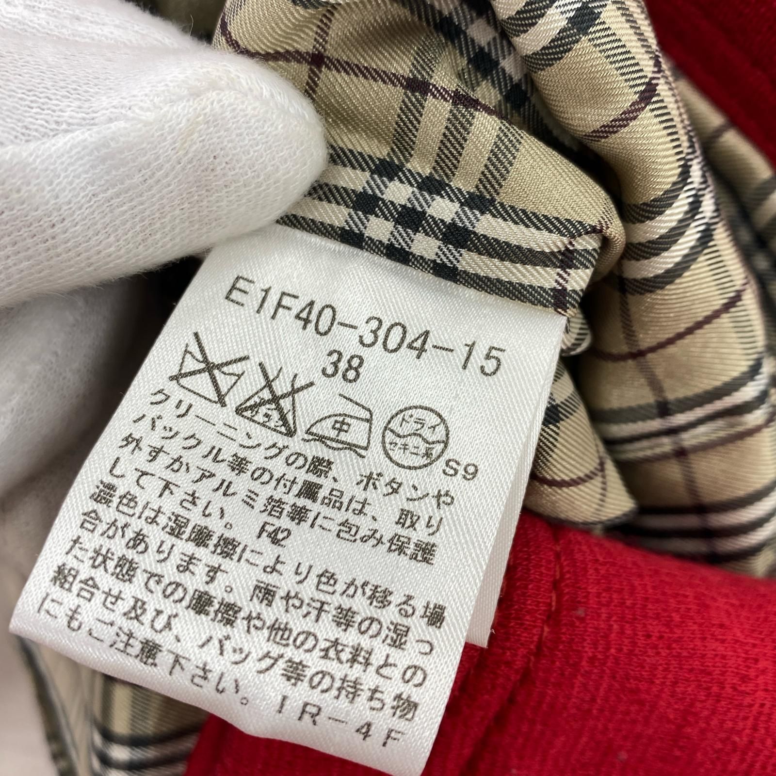 BURBERRY BLUE LABEL バーバリーブルーレーベルピーコート size38/レッド