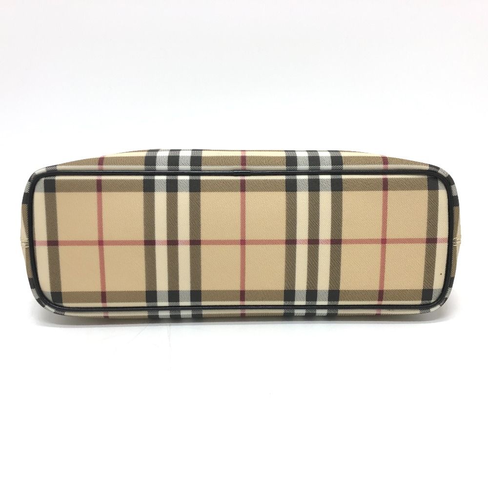 【美品】Burberry バーバリー ハンドバッグ PVC×レザー BURBERRY バーバリー ノバチェック ハンドバッグ トートバッグ