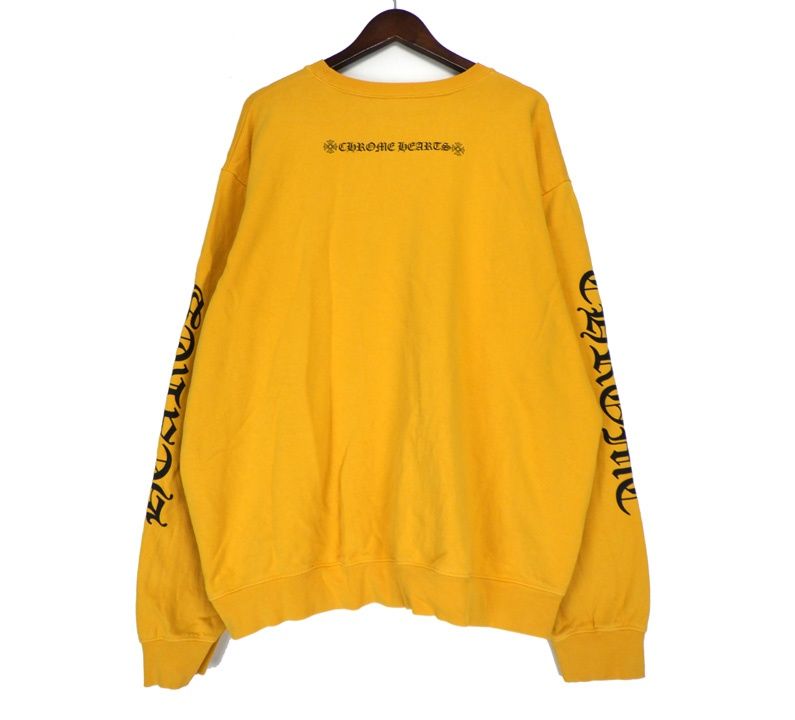 CHROME HEARTS イエロースウェット クロムハーツ CHROME HEARTS 【 SWTSHRT 】 ヴァーティカル ロゴ