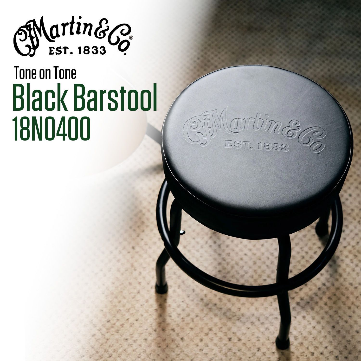 Martin Tone on Tone Black Barstool 18N0400 マーチン バースツール
