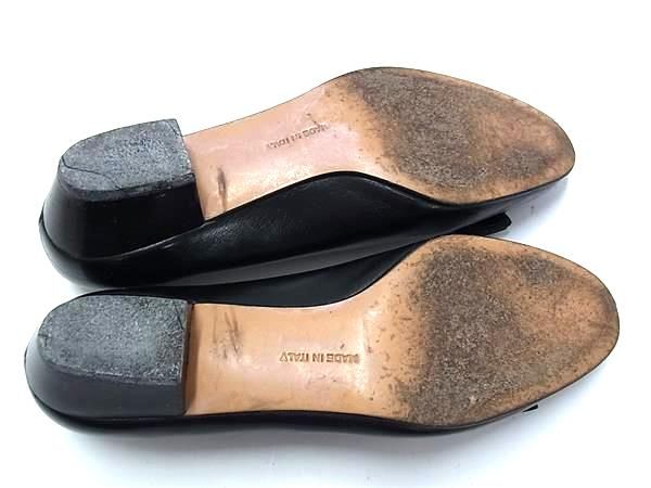 極美品】Ferragamo ブラック レザーヒール 22.5cm / 23cm（極美