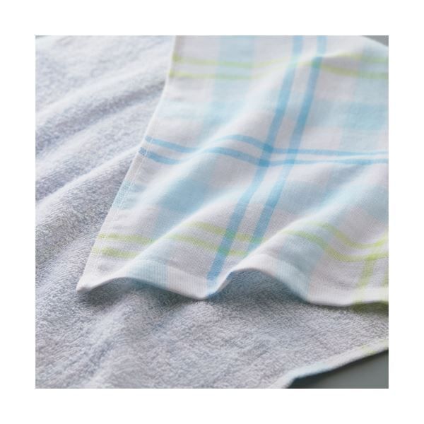 まとめ 林 ソーダチェックフェイスタオル ピンク FC449152 1パック 2枚 ×10セット