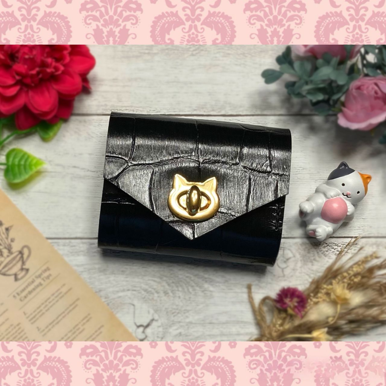 ❤【新作♪】【可愛さ×高級感♪】お洒落可愛い猫モチーフの総本革