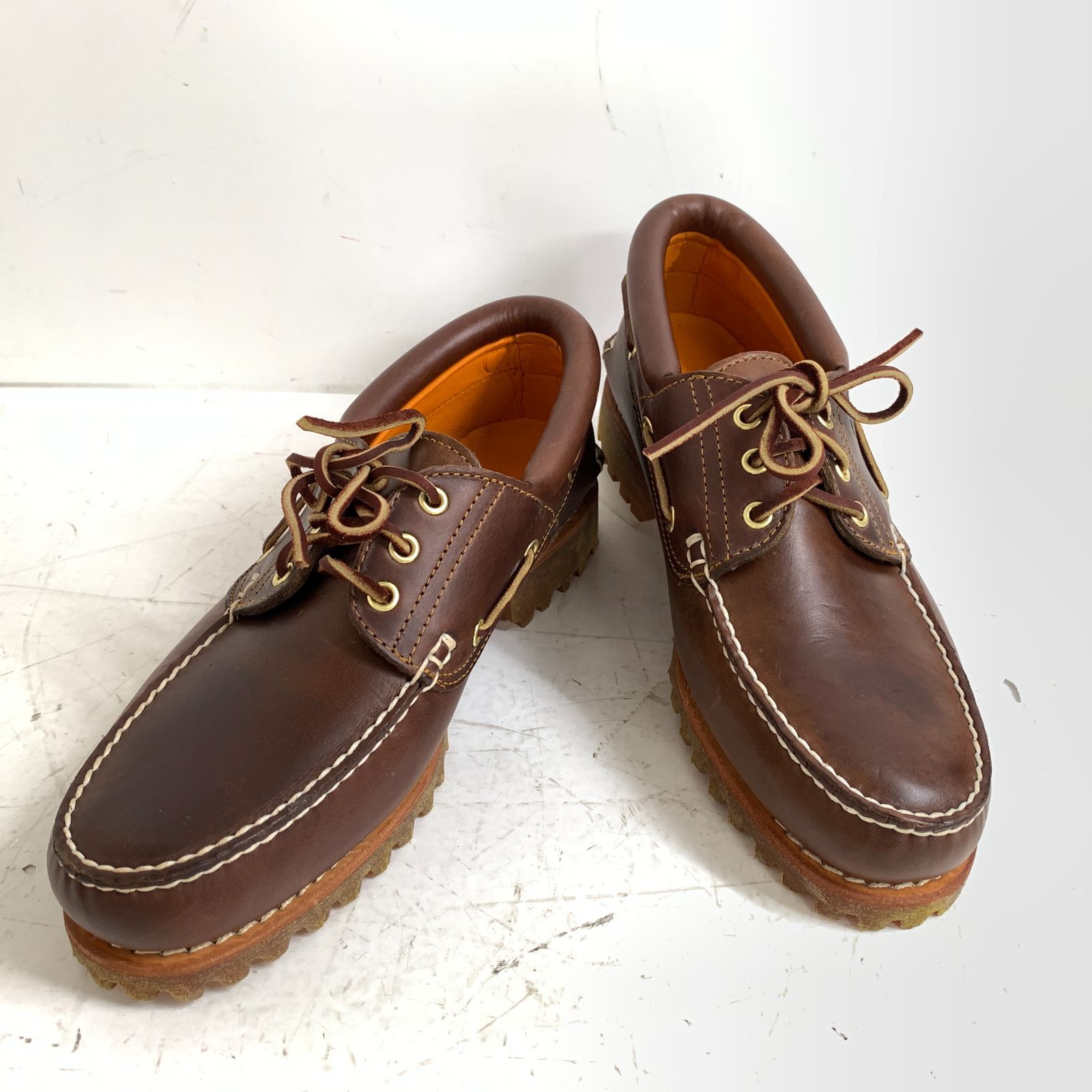 f001 G ティンバーランド スリーアイ 3eye デッキシューズ バーガンディー サイズ9.5W Timberland 靴