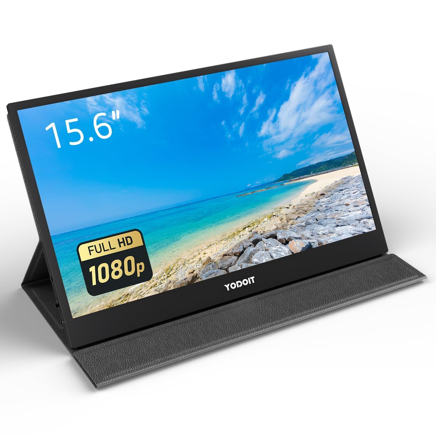【特価セール】ゲームモニター Yodoit 100％sRGB VESA対応 15.6インチ ポータブルモニター 1080P FHD Tpye-C/mini モバイルディスプレイ HDMI カバー付属 持ち運び便利 モバイルモニター スピーカー内蔵 Sw
