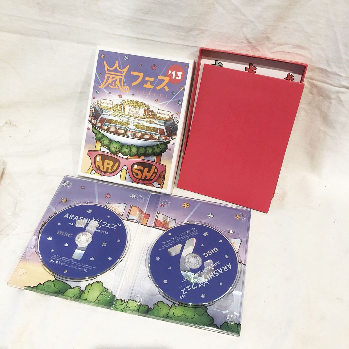 新品　嵐フェス’13 初回プレス仕様 DVD2枚組 中古◇嵐◇嵐フェス 12・13 初回プレス仕様 DVD2枚組 92P歌詞