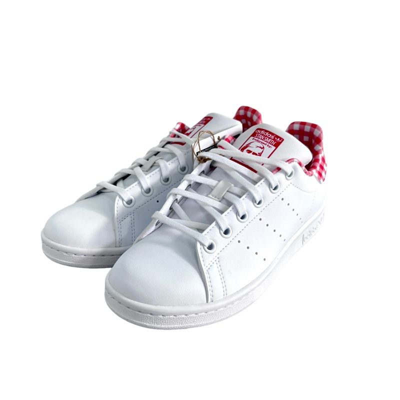 未使用品 アディダス adidas STAN SMITH J スタンスミスJ チェック スニーカー US4.5 23cm ホワイト 白 IG3504  レディース - メルカリ