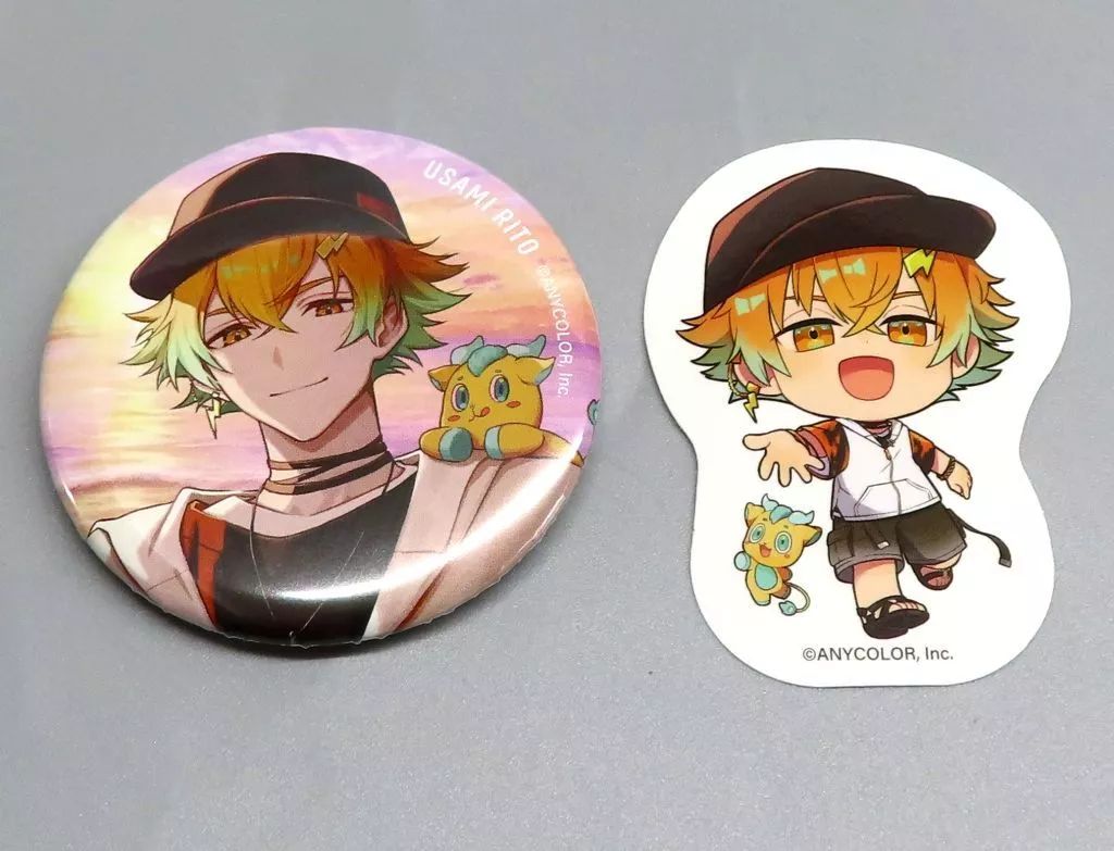 にじさんじ　宇佐美リト　缶バッジ　Asiatravel にじさんじ宇佐美リト缶バッジAsiatravel