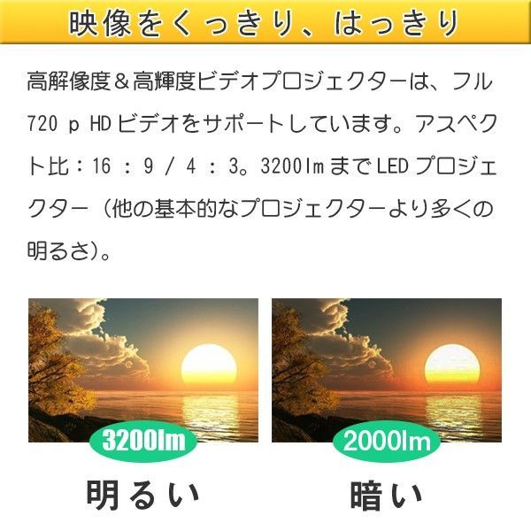 最大200インチ スマホ接続