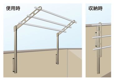 LP型 腰壁用物干