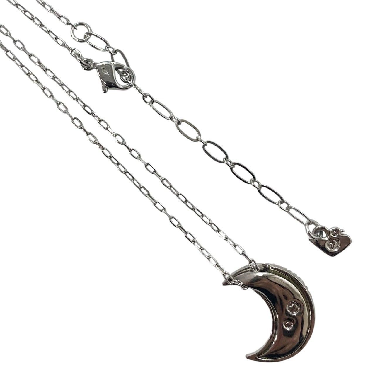 SWAROVSKI】Luna 三日月 パヴェ ネックレス シルバーカラー クリスタル 