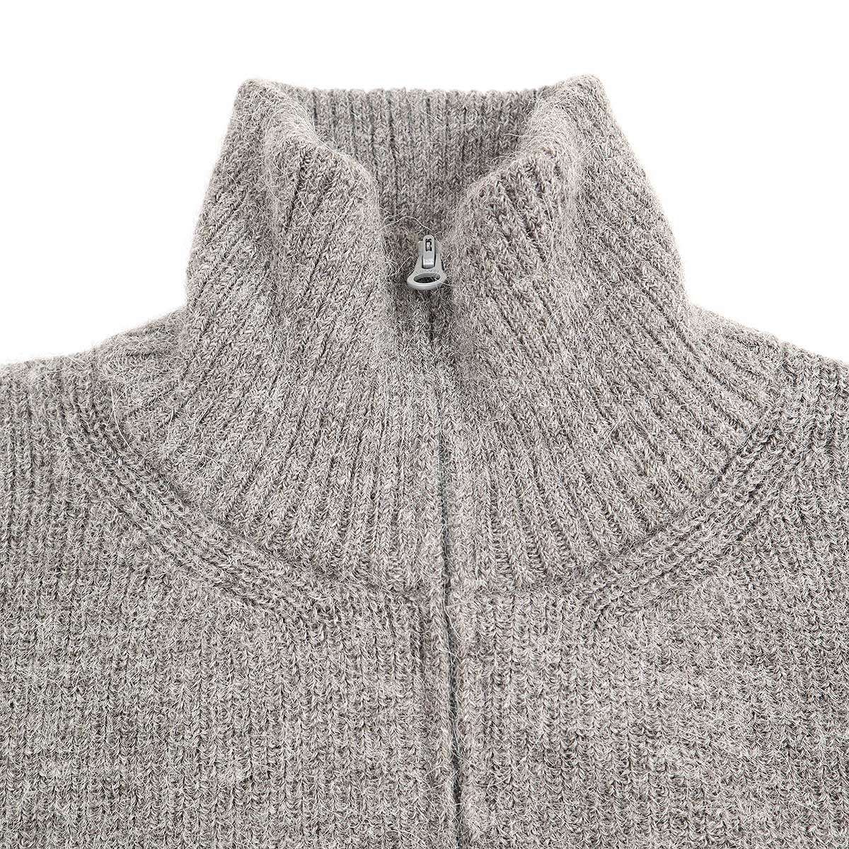 セーター ニット ATON / エイトン : HIGHLAND WOOL ALPACA DRIVERS KNIT : KRAGCW0916「COR」 ATON（エイトン）の「ATON(エイトン) HIGHLAND WOOL ALPACA DRIVERS