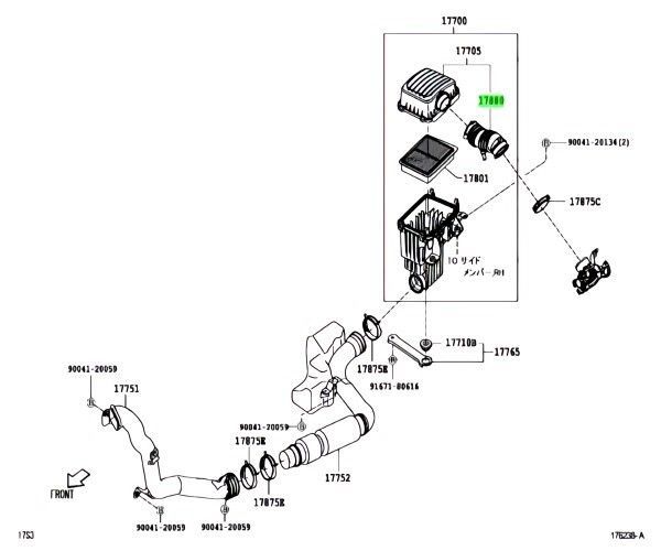トヨタ 純正 ライトエース タウンエース エアクリーナ ホース HOSE AIR CLEANER TOYOTA LEXUS Genuine JDM メーカー純正品 未使用