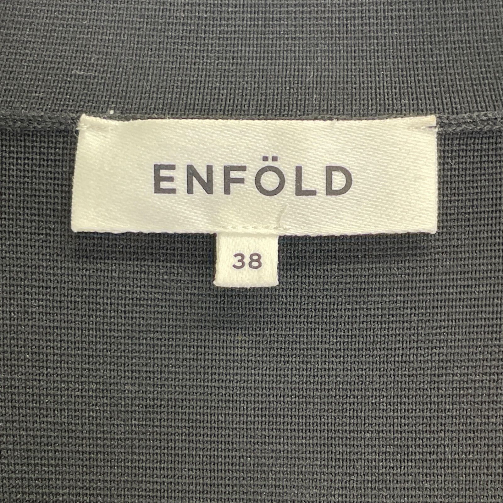ENFOLD エンフォルド 24年 ﾌﾞﾗｯｸ TUCK CARDIGAN ﾀｯｸｶｰﾃﾞｨｶﾞﾝ 38
