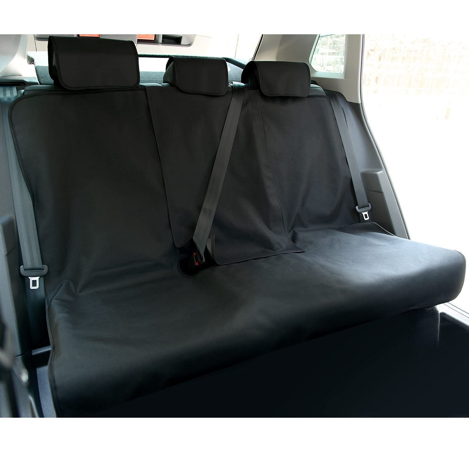 【数量限定】PVCコーティング ずれにくい エプロンタイプ リアシート シートベルド対応 軽/普通車適用 シート保護 後席用 バックル付き 防水シートカバー 継ぎ目強化改良 TanYooカーシートカ