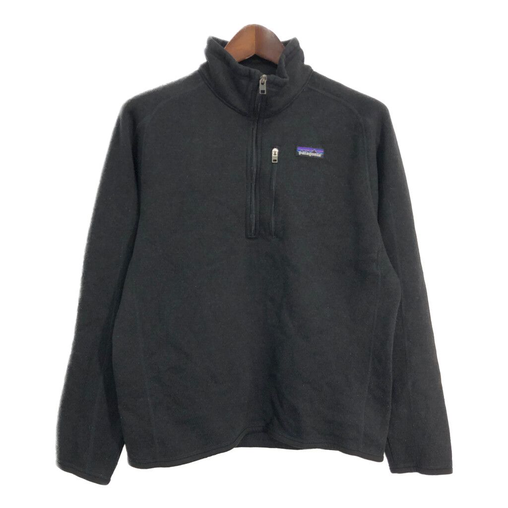 patagonia パタゴニア ベターセーター ハーフジップ フリースジャケット アウトドア ブラック (メンズ L) 中古 古着 S6968